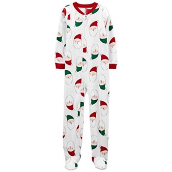 Girls 4-14 Carter's Santa Fleece Footed Pajamas Carter's