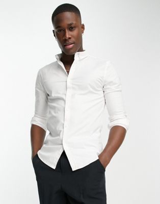Белая оксфордская рубашка с длинными рукавами New Look New Look