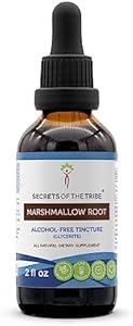 Marshmallow Root Tincture Alcohol-Free (Безалкогольный) extract, High-potency Herbal Drops (Капли), Tincture made from Marshmallow Althaea Officinalis Promotes Healthy Digestion and Respiratory System Health 2 oz (Унции) Secrets of the Tribe