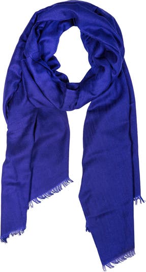 Шелковый кашемировый шарф с бахромой и ресницами Saachi