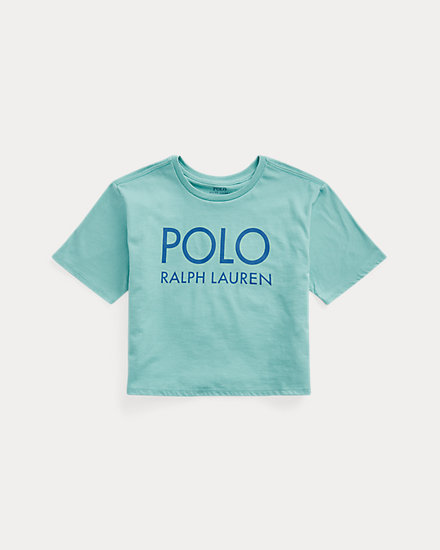 Укороченная футболка из хлопкового джерси с логотипом Ralph Lauren