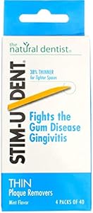 Stim-U-Dent Plaque Removers Thin Mint 160 Each (Pack of 24) Stim-U-Dent