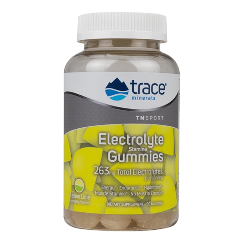 Trace Minerals Research Electrolyte Stamina Gummies Lemon Lime — 263 мг — 90 жевательных конфет Trace Minerals ®