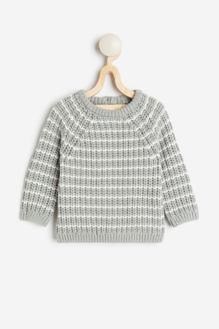 Хлопковый свитер вязки в рубчик H&M
