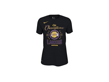 Женская футболка с надписью "Los Angeles Lakers" в раздевалке Champ Nike