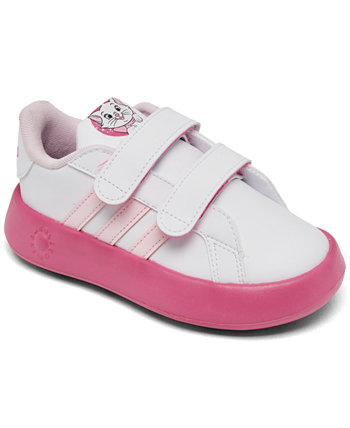 Повседневные кроссовки Grand Court 2.0 Disney Marie для девочек с застежкой-ремешком от Finish Line Adidas