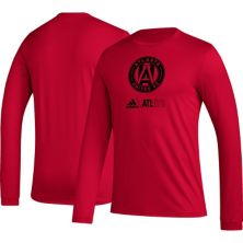 Men's adidas Red Atlanta United FC Icon Long Sleeve T-Shirt Adidas