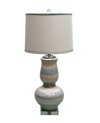 Керамическая настольная лампа с хрустальным основанием Jeco