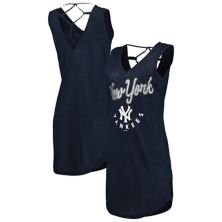 Женское платье G-III 4Her by Carl Banks Navy New York Yankees Game Time Slub Beach с v-образным вырезом In The Style