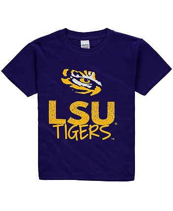 Фиолетовая футболка Big Boys LSU Tigers с круглым вырезом Two Feet Ahead