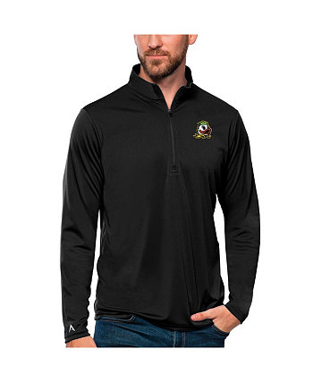 Men's Black Oregon Ducks Tribute Quarter-Zip Top Antigua