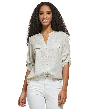 Женская рубашка с принтом на пуговицах Calvin Klein
