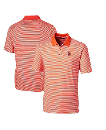 Men's Orange Tampa Bay Buccaneers Throwback Logo Forge Tonal Stripe Stretch Polo Cutter & Buck