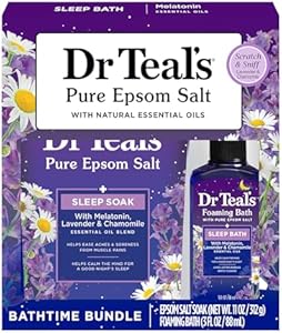 Dr Teal's Holiday Gift Set - Eucalyptus & Spearmint - 2 Piece Bath Sampler, Perfect for Stocking Stuffers Dr. Teal's