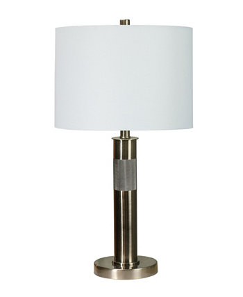 26-дюймовая металлическая настольная лампа с дизайнерским абажуром FANGIO LIGHTING