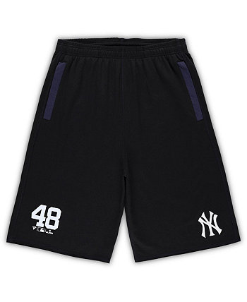 Мужские шорты Anthony Rizzo Black New York Yankees Big and Tall с прострочкой двойной вязки Profile