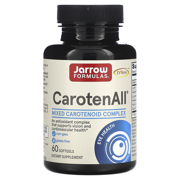CarotenAll, Комплекс смешанных каротиноидов - 60 мягких капсул - Jarrow Formulas Jarrow Formulas