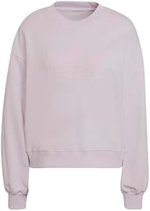 adidas Originals Womens Crew Pullover Sweatshirt, Almost Pink Adidas Originals