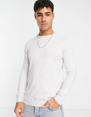 Pull&Bear relaxed fit sweater in gray Pull&Bear