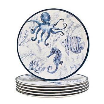 Certified International 6-Piece Sea Life Dinner Plate Set Certified International