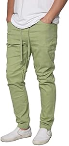 URBANJ Men's Stretch Twill Drop Crotch Jogger Pants S-5XL URBANJ