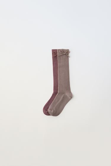 TWO-PACK OF HIGH BOW SOCKS ZARA - ZARA KIDS