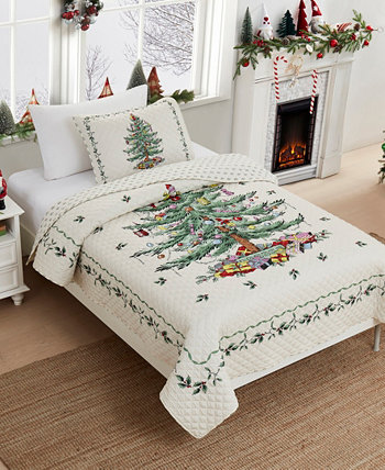 Christmas Tree Reversible 2-Pc. Quilt Set, Twin Spode