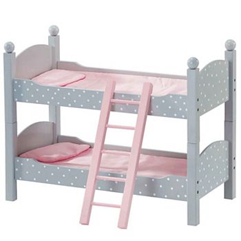 Olivia's Little World Polka Dots Princess 18&#34; Doll Double Bunk Bed Olivia's Little World