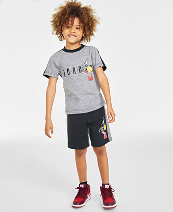 Футболка и шорты с нашивками Little Boys, комплект из 2 предметов Jordan