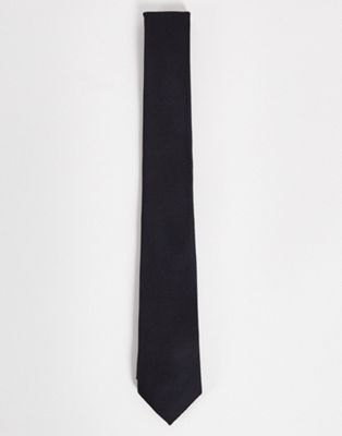 Черный фактурный галстук ASOS DESIGN ASOS DESIGN