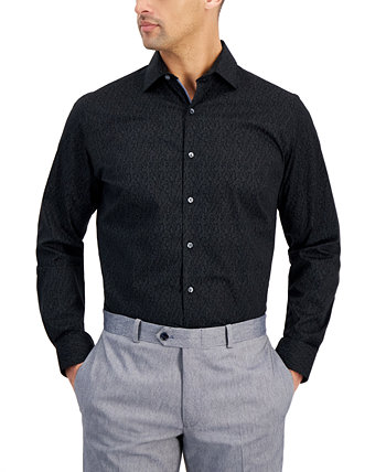 Мужская классическая рубашка Slim Fit с принтом виноградной лозы, созданная для Macy's Bar III