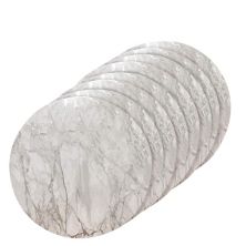 Dainty Home Marble Cork 15&#34; Round  Placemats Set Of 8 Dainty Home