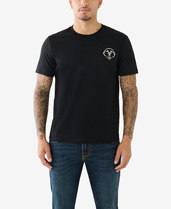 Мужская классическая футболка с логотипом MFG с коротким рукавом True Religion
