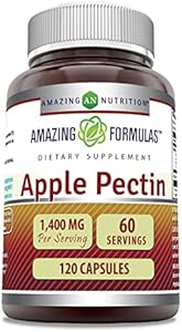 Amazing Formulas Apple Pectin 1400 mg Per Serving Supplement | Capsules | Non-GMO | Gluten Free | Made in USA (120 Count | 2 Pack) Amazing Nutrition