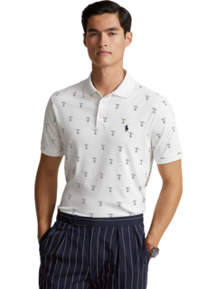 Рубашка поло из мягкого хлопка классического кроя с принтом Polo Ralph Lauren
