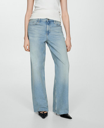 Women's Mid-Rise Straight Jeans MANGO