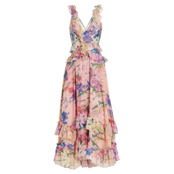 Платье с оборками и цветочным принтом Iris PatBO