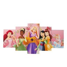 Disney Princess Idea Nuova Набор из 5 предметов на холсте с цветочным рисунком Idea Nuova