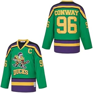 Хоккейное джерси Movie Baseball Mens Mighty Ducks #96 Charlie Conway #99 Adam Banks #33 Greg Goldberg Movie Baseball