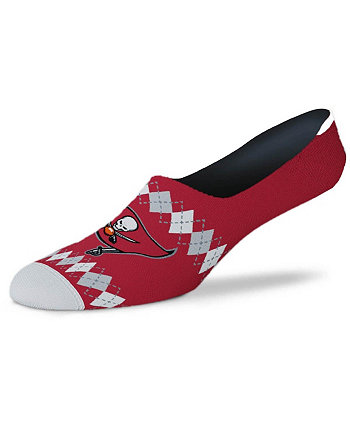 Женские красные носки Tampa Bay Buccaneers Micro Argyle Nos-Show For Bare Feet