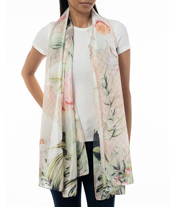 Женский шарф с тропическим цветочным принтом Giani Bernini