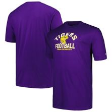 Men's Champion Purple LSU Tigers Big & Tall Football Helmet T-Shirt Champion