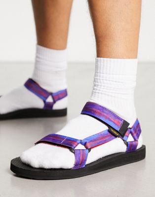 Фиолетовые универсальные сандалии Teva Original с принтом тай-дай Teva