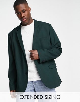 Супероблегающий пиджак темно-зеленого цвета с микротекстурой ASOS DESIGN Wedding ASOS DESIGN