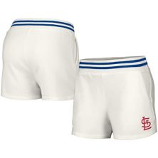 Women's Lusso Style  White St. Louis Cardinals Maeg Tri-Blend Pocket Shorts Unbranded