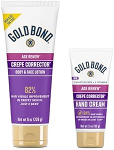 Gold Bond Age Renew Crepe Corrector Body Lotion, Replenishing & Smoothing Formula, 8 oz Age Renew Crepe Corrector Hand Cream, Replenishing & Smoothing Formula, 3 oz. Gold Bond