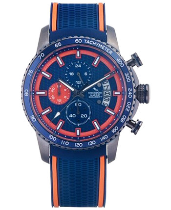 Мужские часы с хронографом Freedom с синим силиконовым ремешком 45 мм Strumento Marino