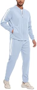 Men's Tracksuits Sweatsuits 2 Piece Casual Sweat Jogging Suit Set Athletic Full Zip Hoodies and Sweatpant Outfits Fixha