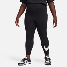 Plus Size Nike Swoosh Logo High-Rise Active Leggings Nike