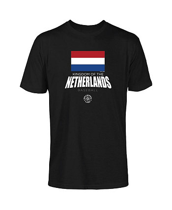 Мужская черная футболка Нидерланды Бейсбол 2023 World Baseball Classic Federation Legends
